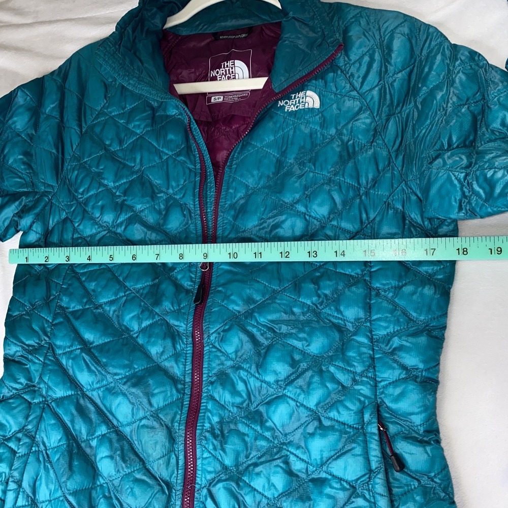 The North Face Thermoball Eco Jacket Womens Small Teal Purple Quilted Packable